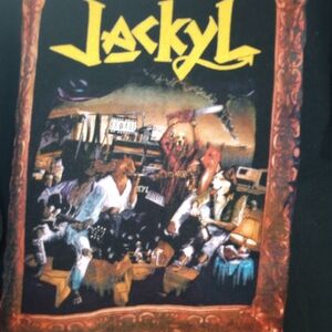 Jackyl Always On Tour Band Tee Rock Me Roll Me Jackyl Me Off 90s Music Shirt VTG